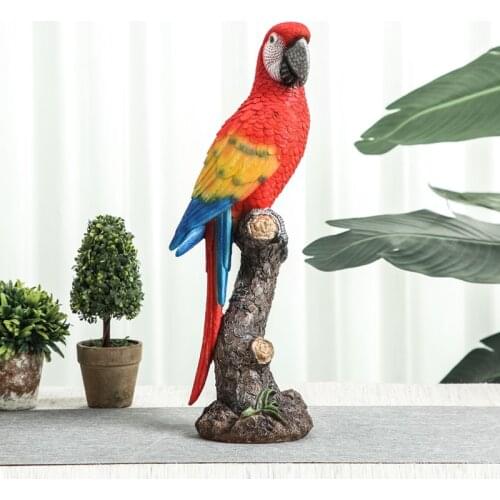 Creative parrot decorations Nordic living room wine cabinet study room simulation bird model home garden ornaments crafts