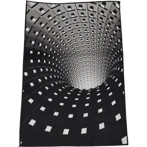 Visual Illusion Vortex Trap Carpet Floor Mat 3D Stereo Living Room Coffee Table Bedroom Sofa Mat Bedside Blanket-ABUX