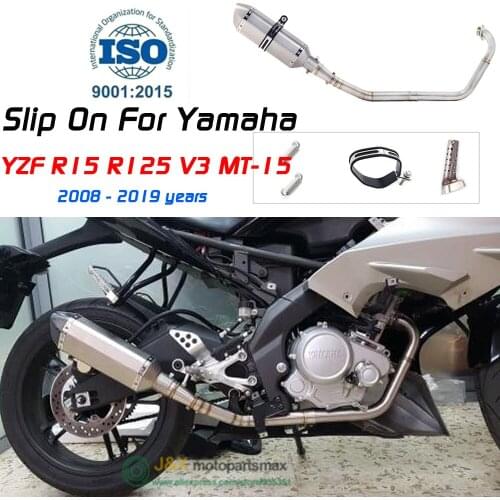 R15 motorcycle slip-on exhaust connector contact middle pipe For Yamaha YZF R15 MT-15 V3 R125 MT125 2008-2020 MT 125