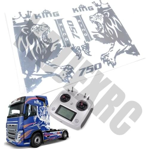 Remote Control Truck Body Lion Decal for 1/14 Scale Tamiya Remote Control Volvo FH12 FH16 Globetrotter 750