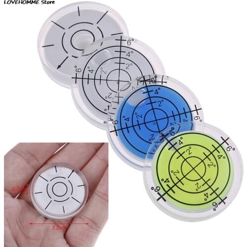 1Pc 32*7mm Spirit Bubble Degree Mark Surface Level Round Circular Measuring Meter