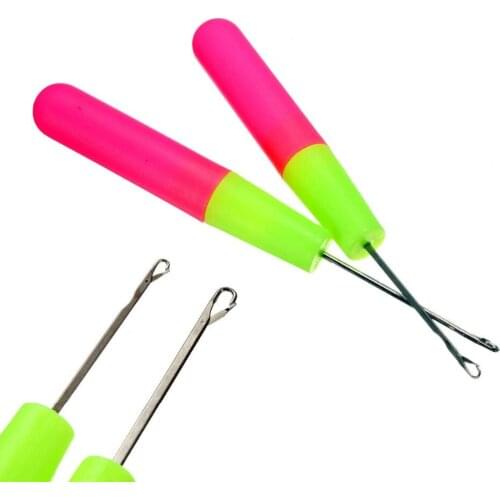 1pcs/lot Plastic Crochet Braid Needle Feather Hair Extension Tools Wig Hook Needle Threader Knitting Hair Crochet Needles