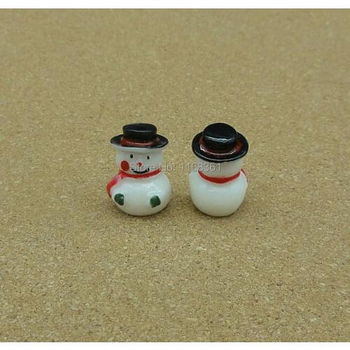 1pcs/lot resin solid snowman with glove cartoon 18mm fairy garden gnome moss terrarium decor crafts bonsai home DIY A106-8