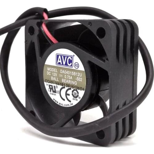 2pcs For AVC da04015b12u 4cm 4015 40X40X15mm 12V 0.75A 9800RPM computer CPU power supply chassis switch high volume fan