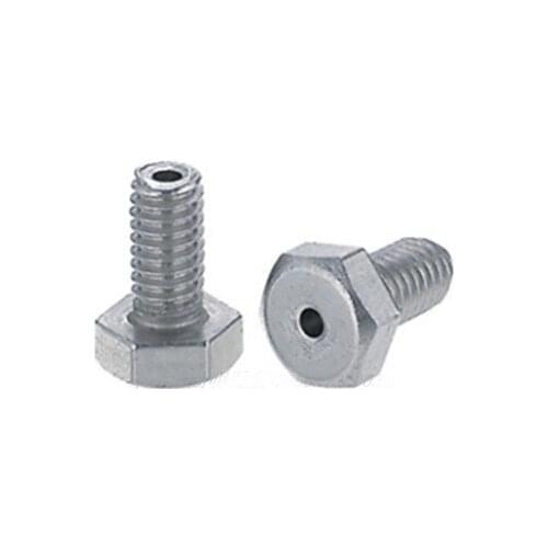 2pcs M4 stainless steel outer hexagon through hole screw external hex hollow lamp threading bolt 1.5mm aperture 6mm-20mm long