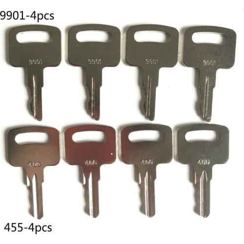 8pcs Mixed Manlift and Scissors Lift Ignition Key 455 & 9901 Fit For JLG Genie