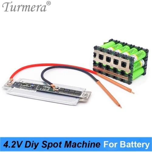 Spot Welder Machine 4.2V DIY for 18650 26650 32700 Battery Soldering 0.15mm Nickel Battery Pack Soldering + Welding Pens Turmera