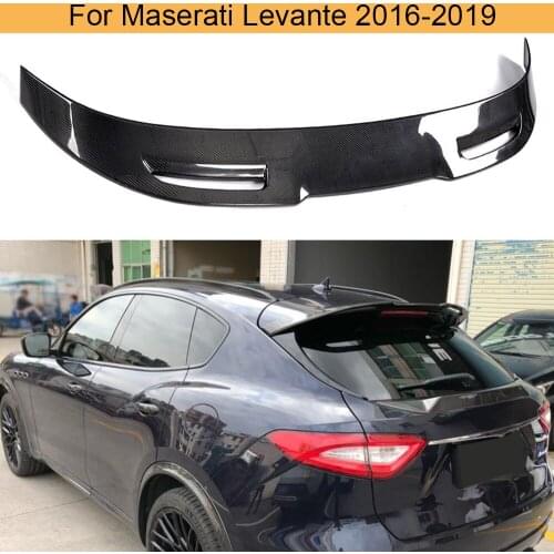 Carbon Fiber Car Rear Roof Spoiler Wing For Maserati Levante 2016 2017 2018 Rear Window Roof Lip Wing Spoiler