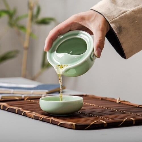 Tea Set Kung Fu Cover 1 Pot 1 Cup, High Quality Elegant Gaiwan, Nice And Easy Teapot Kettle. Coffee Cup