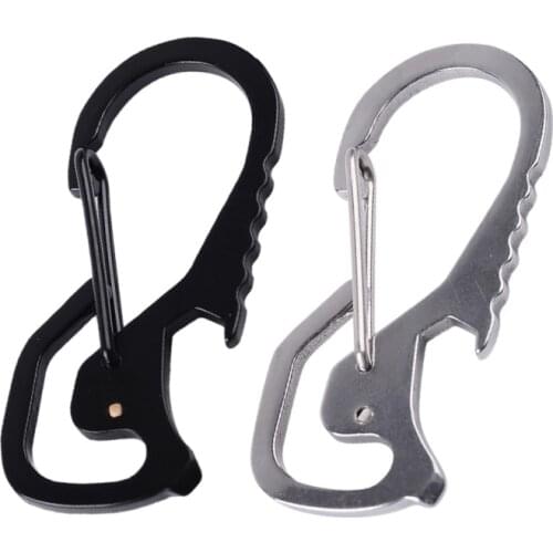 EDC Keychain Climbing Carabiners Spring Backpack Clasps Camping Bottle Hooks Tactical Survival Gear
