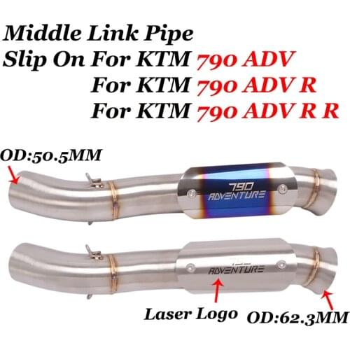 Slip On For 790 Adventure / R 2019 2020 790 Adventure R Rally 19 20 790 ADV Motorcycle Exhaust Escape Muffler Mid Link Pipe