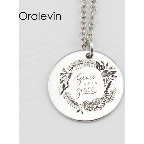 GRACE UPON GRACE Pendant Charms Necklace Gift Jewelry 10Pcs/Lot #LN537