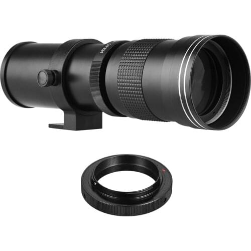 Camera MF Super Telephoto Zoom Lens F/8.3-16 420-800mm T2 Mount with AI-mount Adapter Ring Universal 1/4Thread for Nikon D50 D90