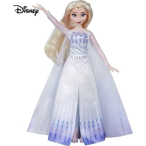 Disney Doll Frozen 2 Musical Adventure Elsa Singing Doll Action Figure Toys Original Character Toy Collectible Models E8880