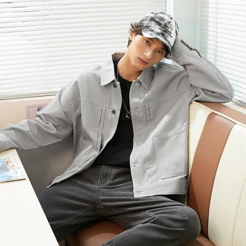 SEMIR Jacket Men Loose 2021 Autumn New Creative Pattern Tooling Coach Jacket