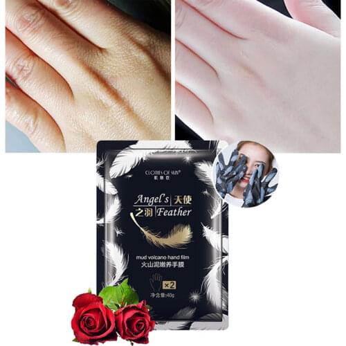 Hand Mask Whitening Moisturizing Gloves Exfoliating Anti-drying Anti-aging Anti-wrinkle Volcanic Mud Rose Extract Skin Care 40g