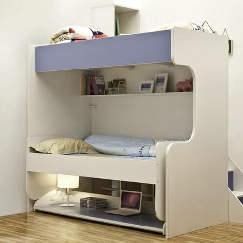 Multifunctional folding hidden bed, bunk bed