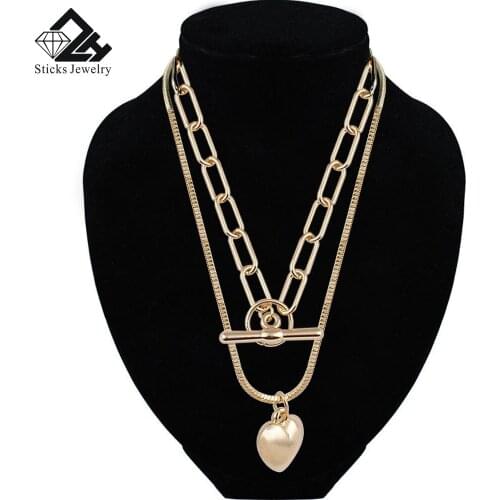 Multilayer ChainNecklaces & Pendants For Women Charm Gold Choker Necklace Bohemian Jewelry Wholesale