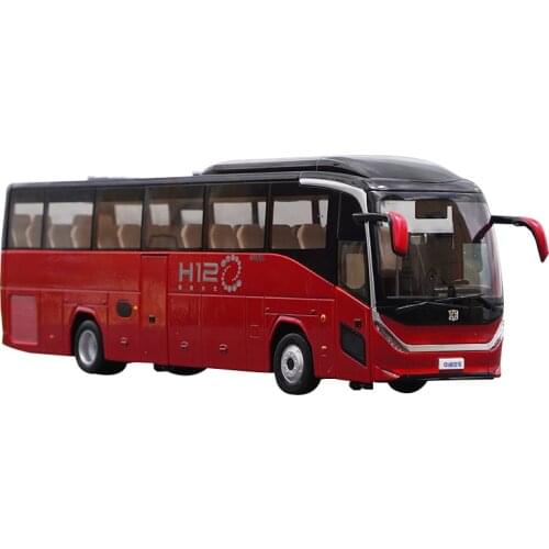 Original factory 1:36 zhongtong super Bus H12 red diecast alloy bus model for gift, collection