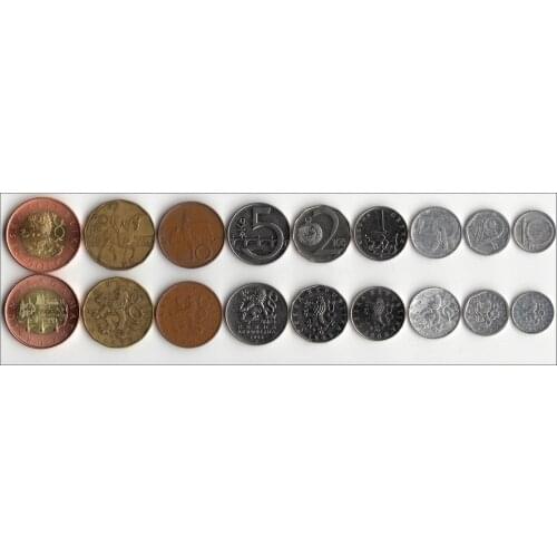 Czech Republic Coin 9 Pieces 1 Set Europe Original Coins Rare Commemorative Edition 100% Real Eu Random Year