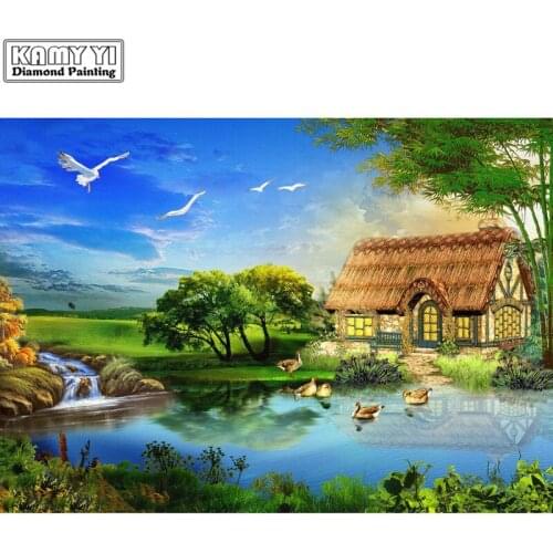 Needlework Diy Diamond Painting Cross Stitch Scenery Of Spring Painting Diamond Embroidery Square/Round Diamond Mosaic Pictures