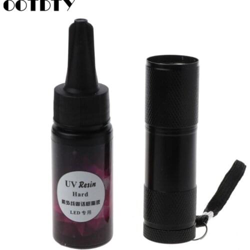 25g Hard TypeTransparent LED UV Resin & 9 W UV LED Lamp Dryer Kit Resin Mold UV Fast Curing Lamp Jewelry Making Tools