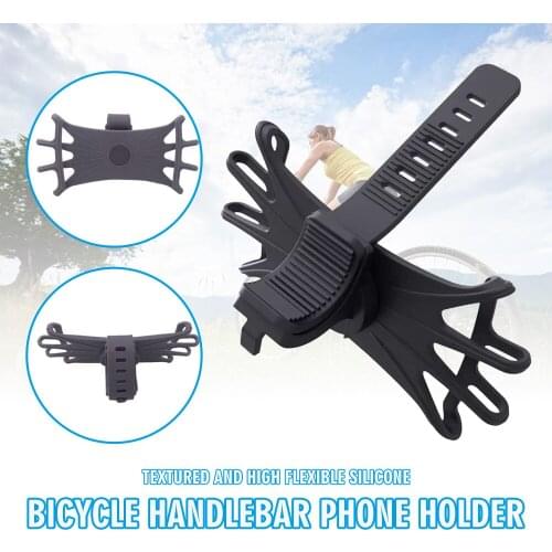 New Arrival Bicycle Mobile Phone Mount Bracket Bike Handlebar Silicone Phones Stand Holder For 4 to 6.3 Inch smartphones