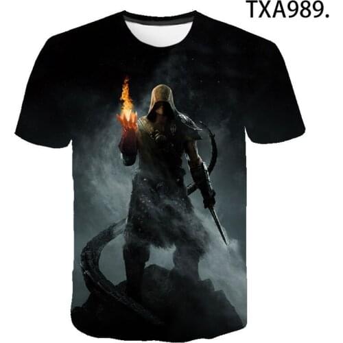 New The Elder Scrolls V SKYRIM 3D T Shirts Men Women Children Summer Casual Game T-shirt Short Sleeve Tops Cool Skyrim Tee Shirt
