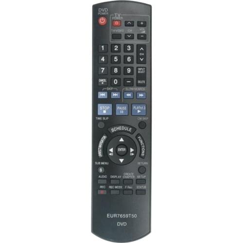 New Remote Control EUR7659T50 for Panasonic DVD Recorder (DVDR) DMREZ17P DMREZ17 DMREZ17K DMREZ17PK DMREZ17S DMREZ37VK DMREZ37V