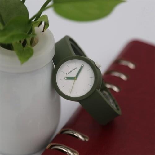 Casual fashion contrast needle childrens student watch silicone strap quartz watch