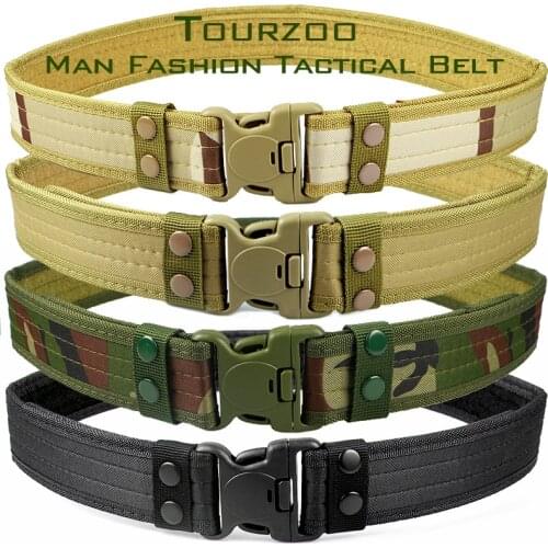 Army Style Combat Belts Quick Release Tactical Thickened Widen Belt Fashion Men Canvas Waistband Outdoor Hunting Accessories
