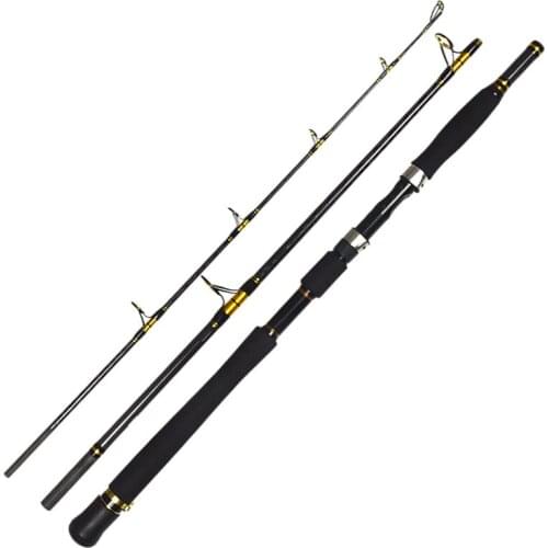 2.1m Fishing Rod 3 Sections Ceramic Guide Ring Carbon Fiber Boat Fishing Pesca Travel Ultra Light Rod
