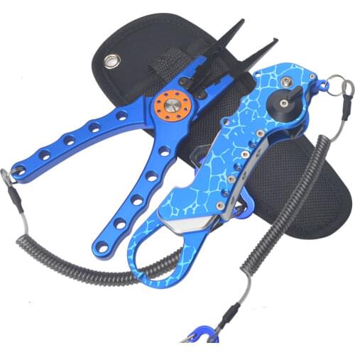 Fishing Pliers Grip Set Tools Line Cutter Aluminum Alloy Scissors Hook Remover Gripper Split Ring Fishing Control Gear Equipment