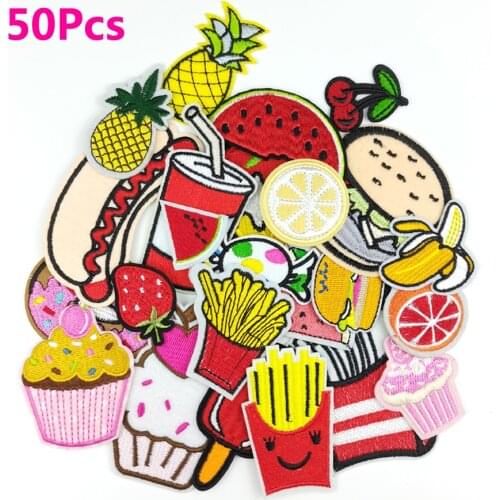 50pcs/lot Cute Fashion Patches for Children lovely Girls Iron on Patch for Clothes Girils clothing DIY Accessory Wholesale