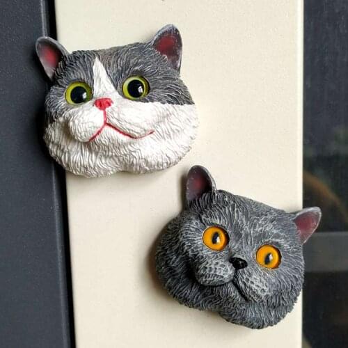 Cute 3D stereo cartoon cat kitchen decoration fridge magnet with magnetic Iron Wall decoration