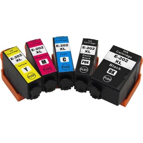 5 Slot Compatible Ink Cartridge for Epson 202 202XL Epson Expression premium XP-6000, XP-6005 Printer