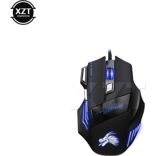 1PCS Gaming Mouse Mice 7 Button Professional Wired 5500 DPI LED Optical USB Gamer For Pro Gamer high quality FOR gaming player