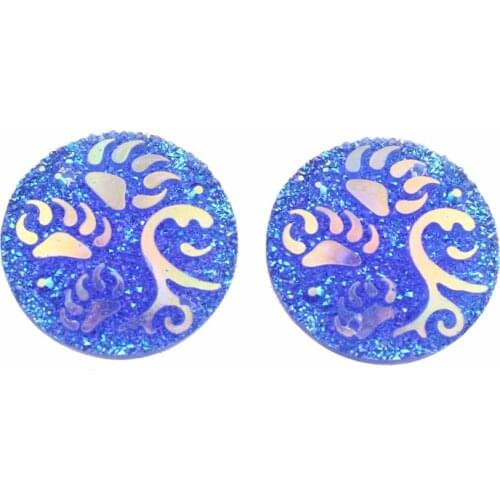 Taidian Aboriginal Resin Round Cabochon Resin For Tribal Jingle Dress Native Bling 25mm 10pcs/20pcs/bag