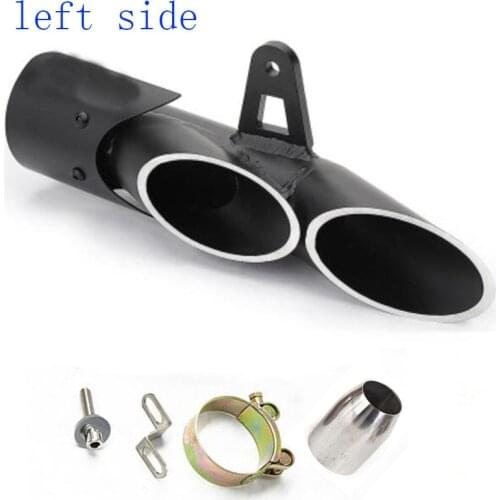 Universal Left And Right Side Motorcycle Dual Outlet Exhaust Muffler Tail Pipe For YZF R6 GSXR S1000 S1000RR CBR250RR