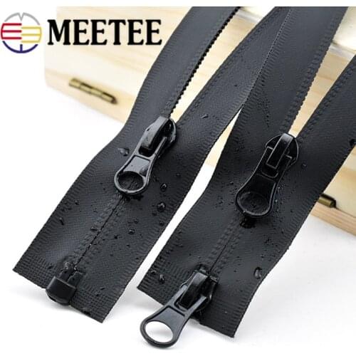 2Pcs Black 5# Nylon Waterproof Zippers Double Sliders Invisible Zipper For Sewing Jackets Sports Sewing Zippers DIY Crafts A1-2
