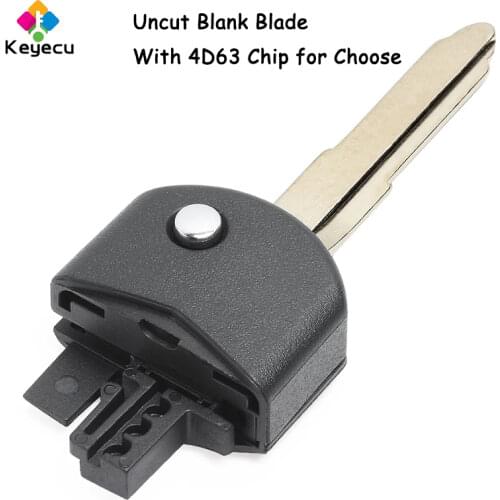 KEYECU Replacement Flip Remote Car Key Head Shell Case With Uncut Blade 4D63 Chip Optional - FOB for Mazda 2 3 5 6 RX-8 MX-5