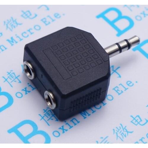 1pcs 3.5mm for audio plug Couple Plug Headphones One-two Transformer Headphones One-two Audio Wire Divider