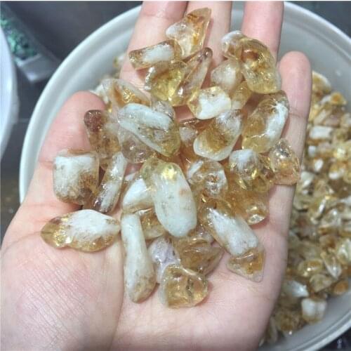 100g Brazil natural citrine quartz tumbled stones and minerals healing crystals for home fish tank aquarium plant pot decoration