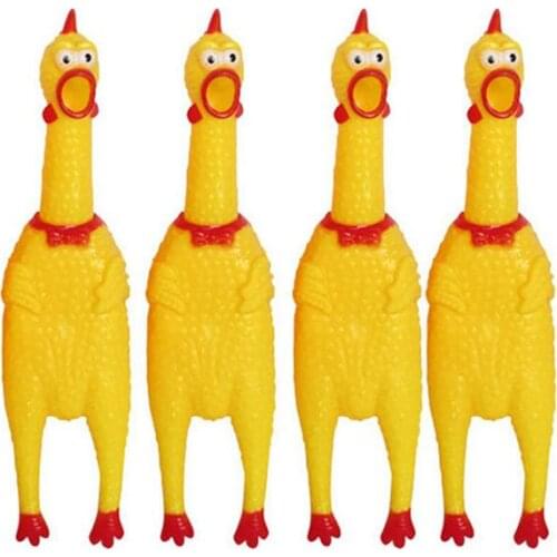 16cm Small Screaming Chicken Dog Toys Squeeze Sound Pet Cat Toy Dogs Toys for Large Dogs Pet Toy Supplies Small Dogs Yellow