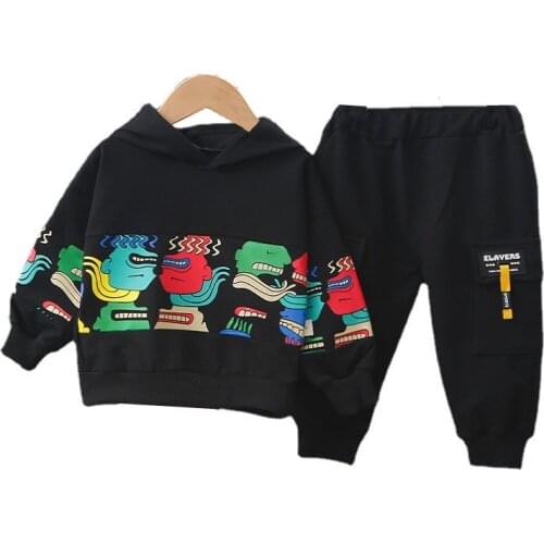 Autumn Kids Infant Costume New Spring Children Girls Fashion Clothes Baby Boys Cotton Hoodies Pants 2Pcs/sets Toddler Tracksuits