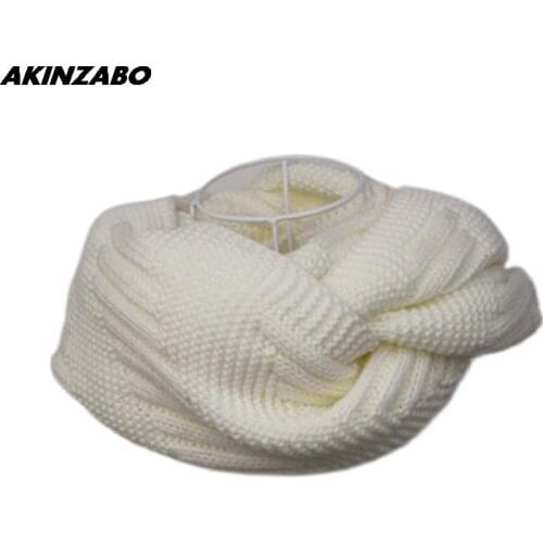 2020 Fashion Striped Knitted Scarves For Women LIC Luxury Brand Ring Shawls Stole Female Winter Warm Cashmere LICS Scarf Collar