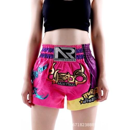 2021 New Fashion High Waisted Boxing Muay Thai Shorts Women Custom Boxers Fight Sports Short Pants Wholesale
