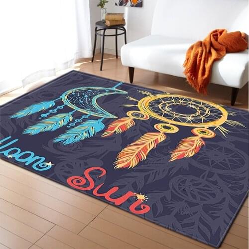3D Feather Dreamcatcher Carpet Living Room Large size rugs bedroom kids room home floor mat parlor soft sofa tapete Decorative