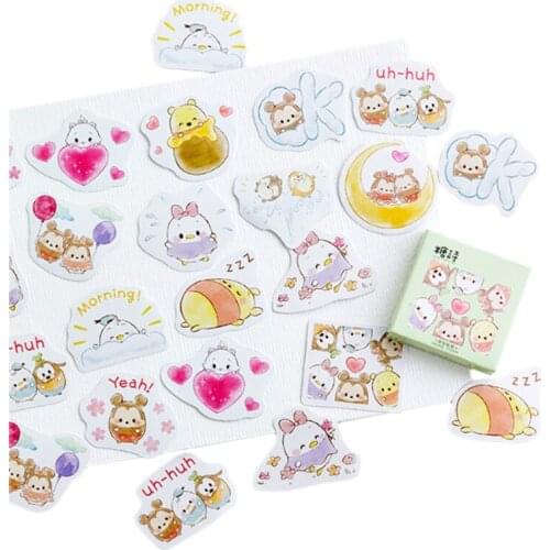 45pcs/box Kawaii Soft cute egg treasure Diary Paper Label Sealing Crafts Scrapbooking Decorative DIY Stickers