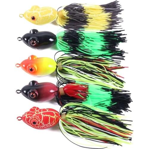 5PCS 9.4G 10cm Frog Fishing Bait Snakehead Pesca Isca Artificial Bait Plastic Fishing Lures Bait Hooks Topwater Fishing tackle